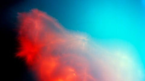 Abstract photograph with reds and blues.