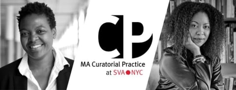 Advertisement banner consisting of a logo and two women