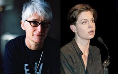 Portrait images from left to right of Elizabeth A. Povinelli and Vivian Ziherl