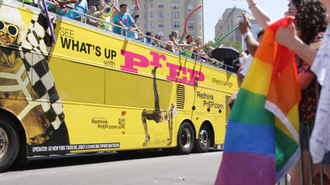 This multichannel, unbranded effort to raise awareness for PrEP appeared in several cities, including San Francisco, Washington DC, Philadelphia and NYC. Including a bus wrap at the Pride Parade. (Pride month, June 2022).