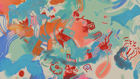 <p "=""><span class="redactor-invisible-space">A colorful abstract painting.</span>