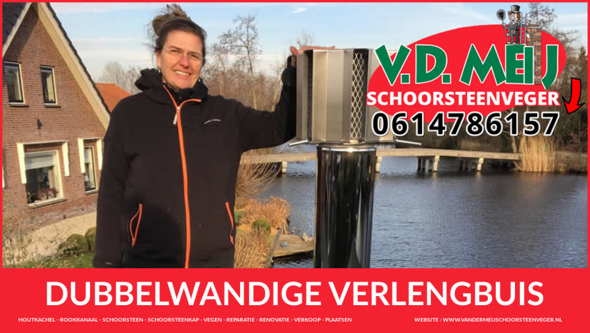 van der meij dubbelwandige schoorsteenbuis Schoorsteenbuis dubbelwandige verlengbuis