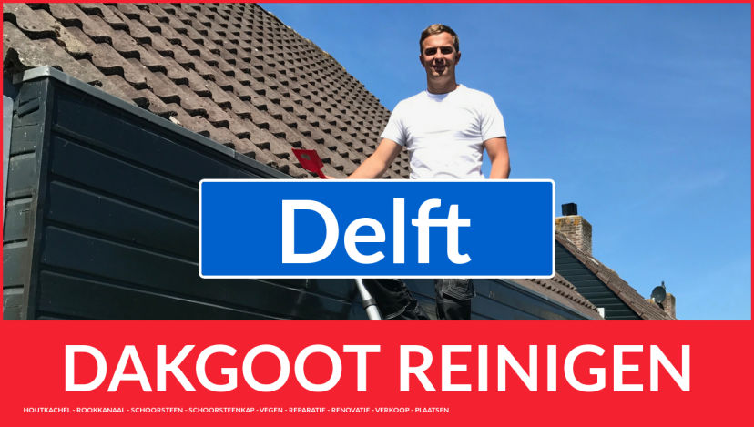 dakgoot vegen Delft