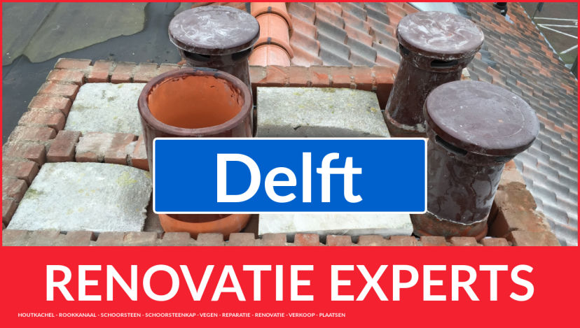 gehele schoorsteenrenovatie in Delft