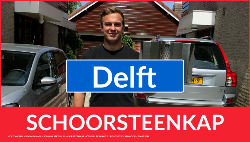 schoorsteenkappen vervangen in Delft