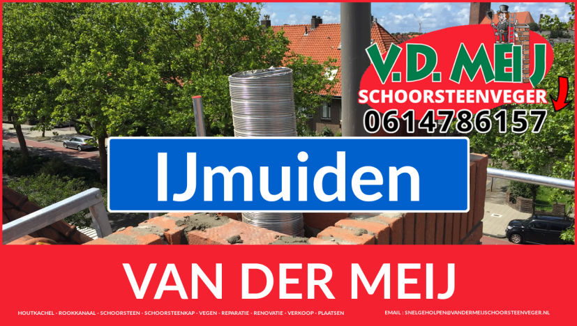 Van der Meij schoorsteen renovatie IJmuiden Van der Meij schoorsteen restauratie in IJmuiden