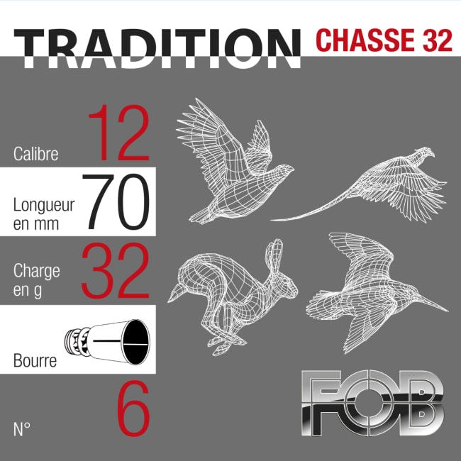 NOBEL CHASSE 32  12-70-6  32GR. (25 pk.)