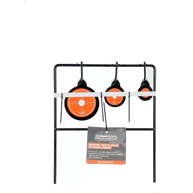 Selvanviser 22 LR Three Gong Spinners Target Steel