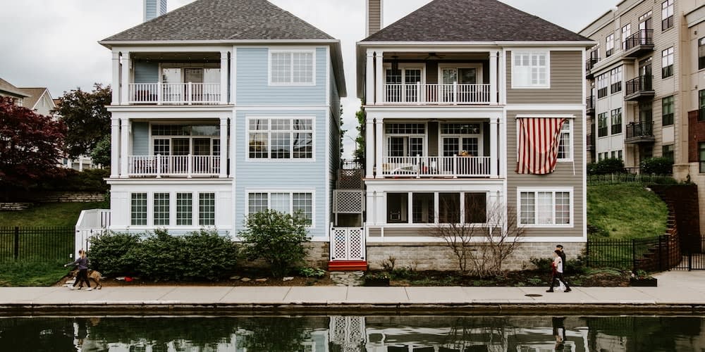 Houses Next to River