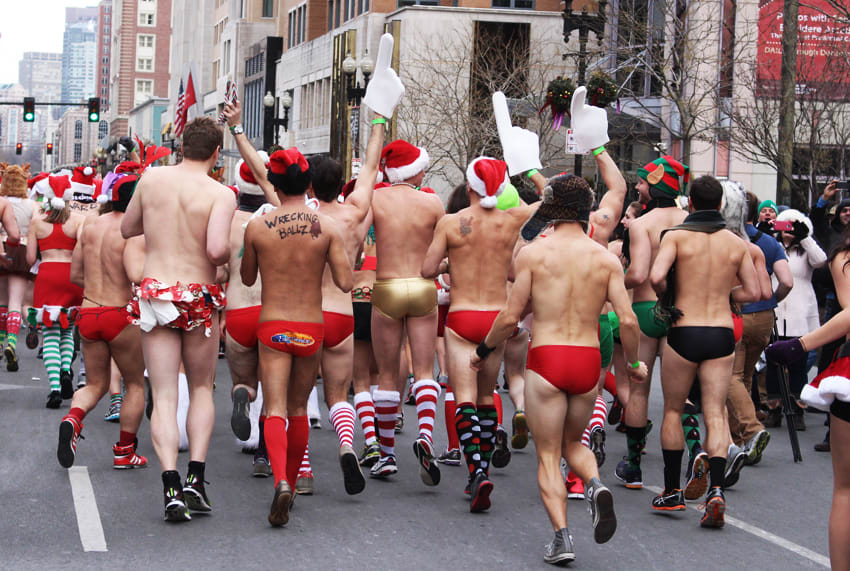 Santa Speedo Run for Local Childrens' Charities