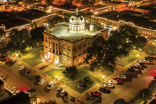 Georgetown Aerial at Night