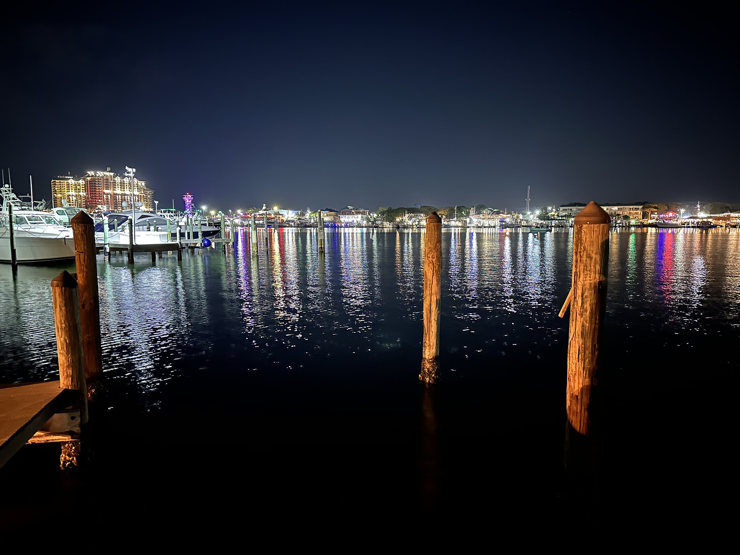 Destin Harbor at Night