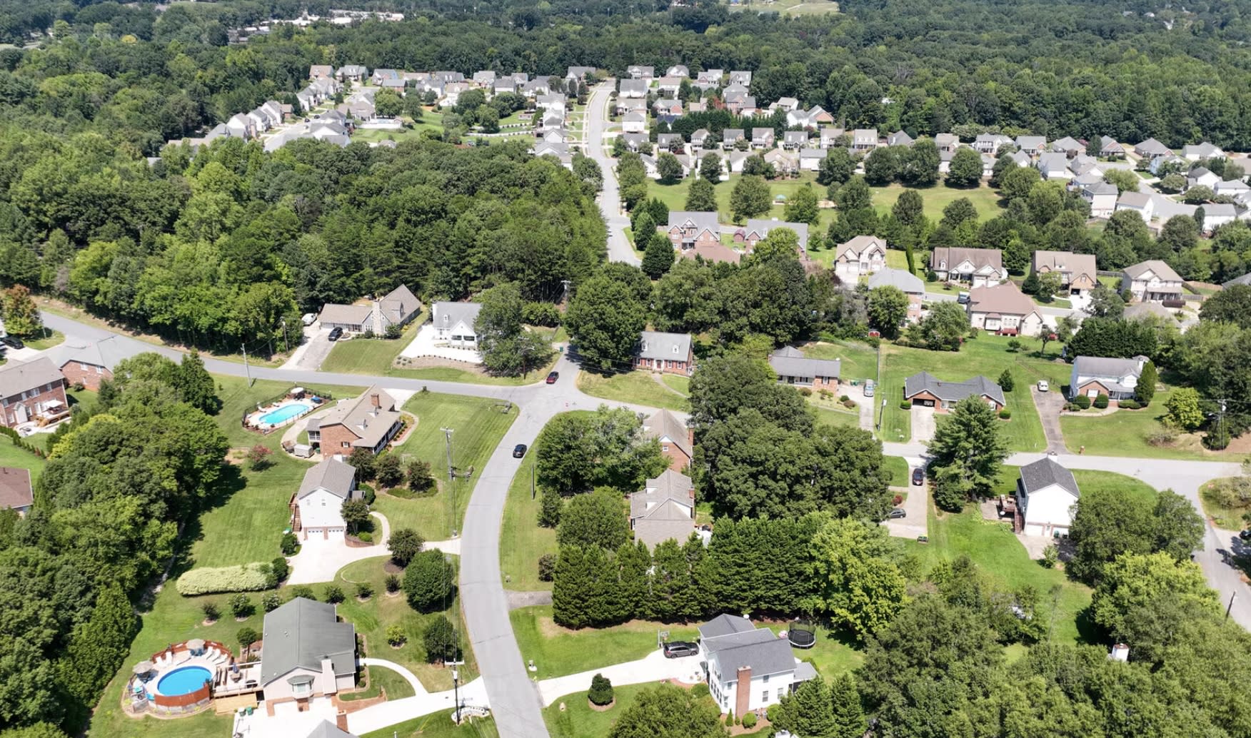 Aerial View of Clemmons, NC