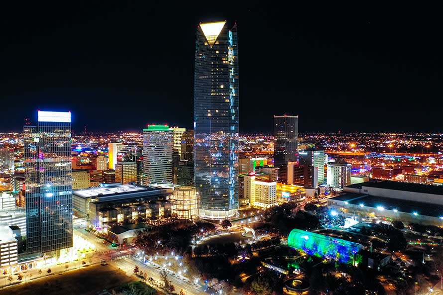 Oklahoma City Nighttime Skyline