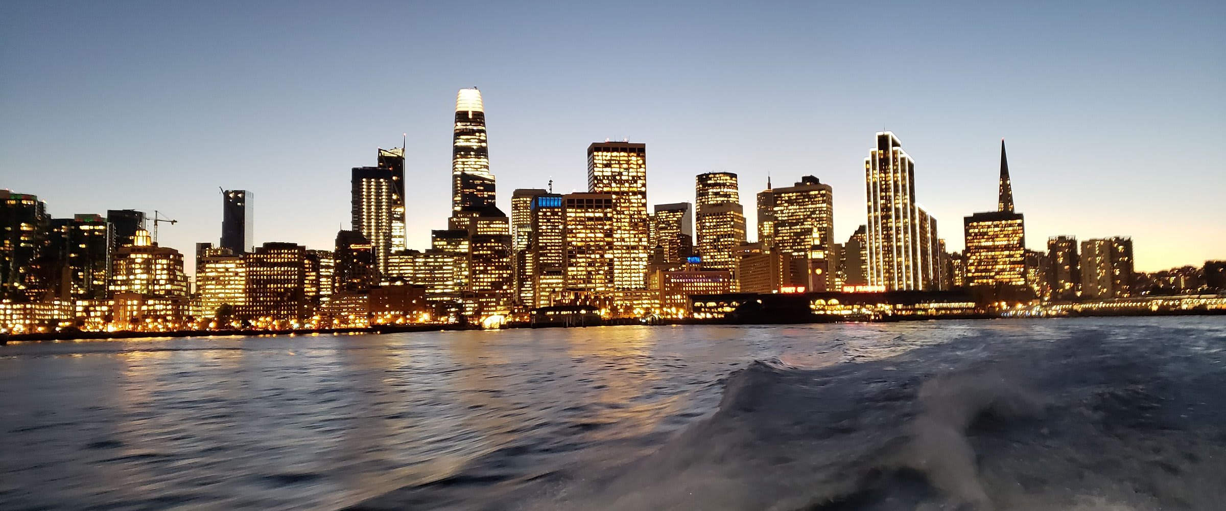 Oakland at Dusk from the Ferry