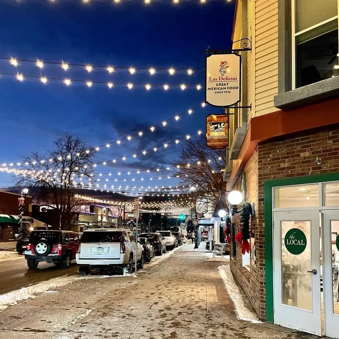 Downtown Parker, CO in Winter
