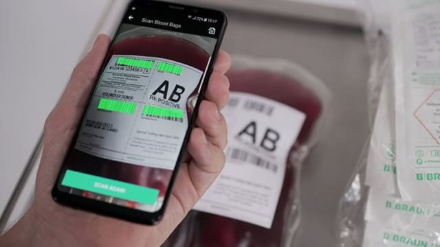 Blood bag scan multiple barcodes