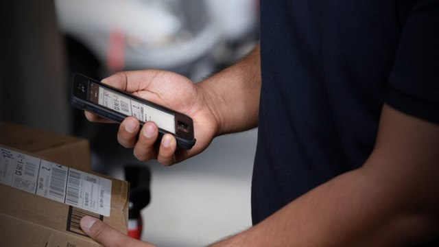 taking picture of a box with smartphone