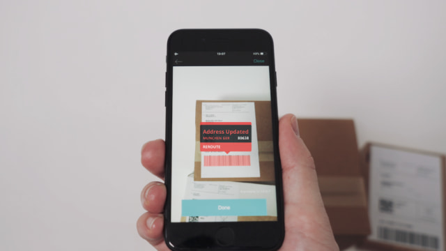 Identify special parcel with smartphone scanning
