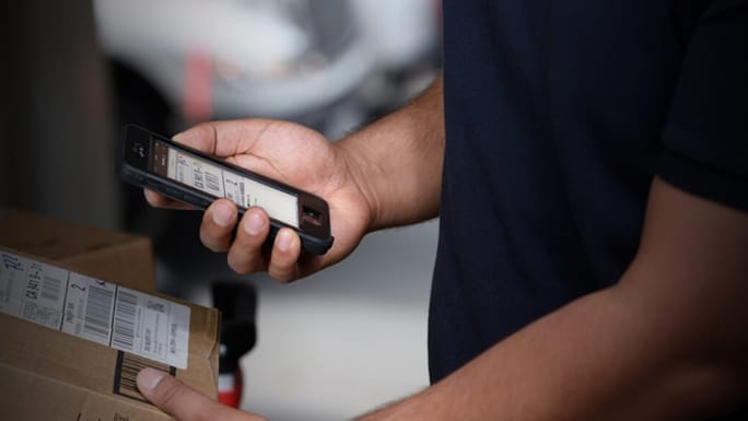 taking picture of a box with smartphone