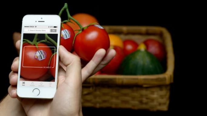 scanning vegetables with iphone