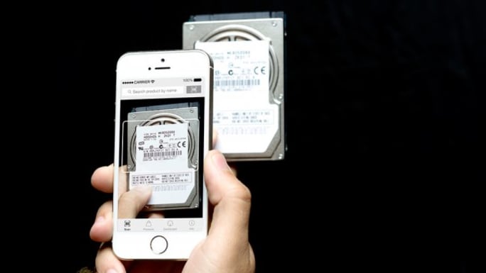 scanning HDD barcode