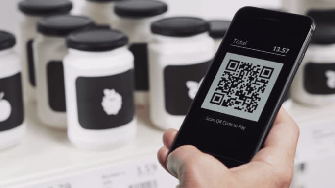 qr code on a smartphone