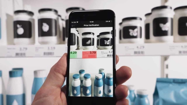 using smartphone to check product price