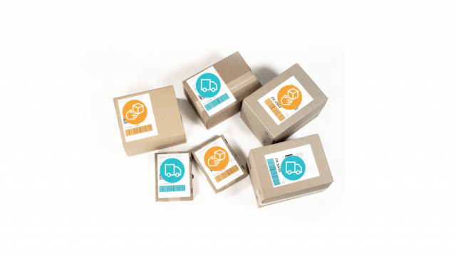 boxes with highlighted barcodes