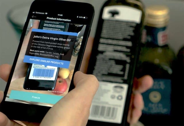 scanning barcode from product