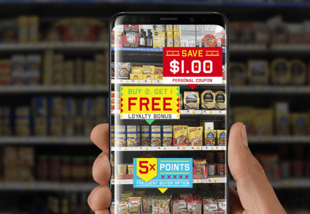 product offers on smarphone screen