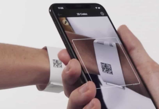 scan qr code from pacient tag