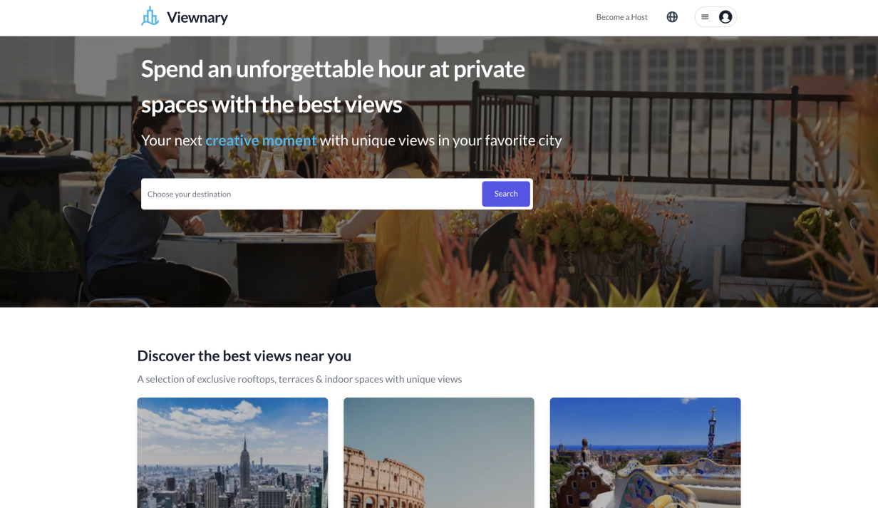 Viewnary homepage screenshot