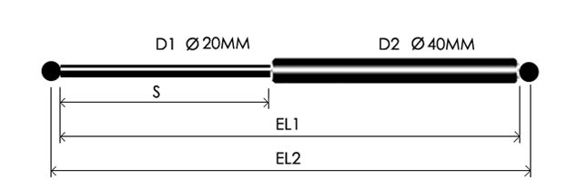 Gas Compression Springs 20 40