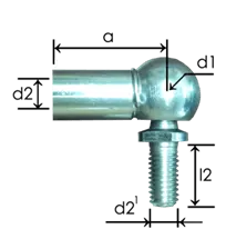 Part # 876.3 angle ball joint ends