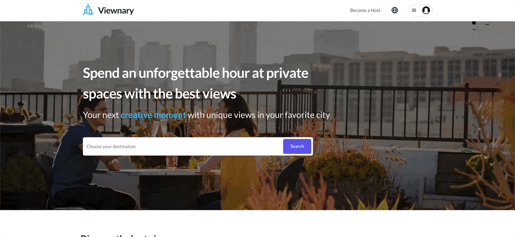 Animated preview of the Viewnary homepage