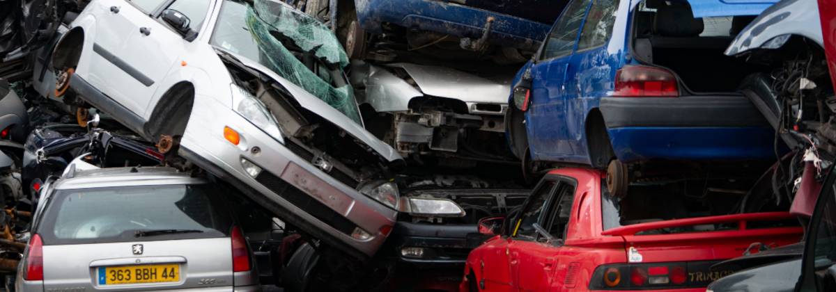 Junkyard with junk cars