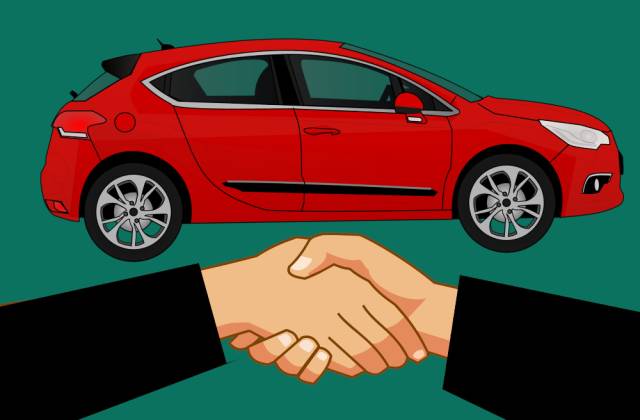 handshake over car sale 