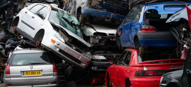 Junkyard with junk cars