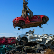 junkyard, scrap car