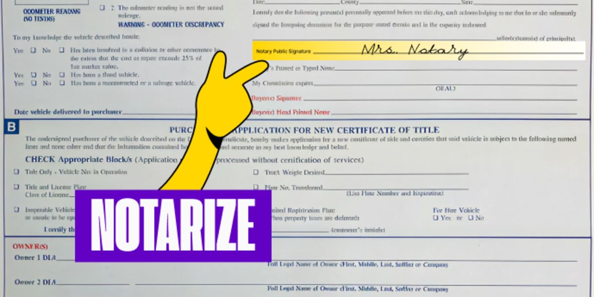 North Carolina titles must be notarized. Wait to sign until you are before a Notary.