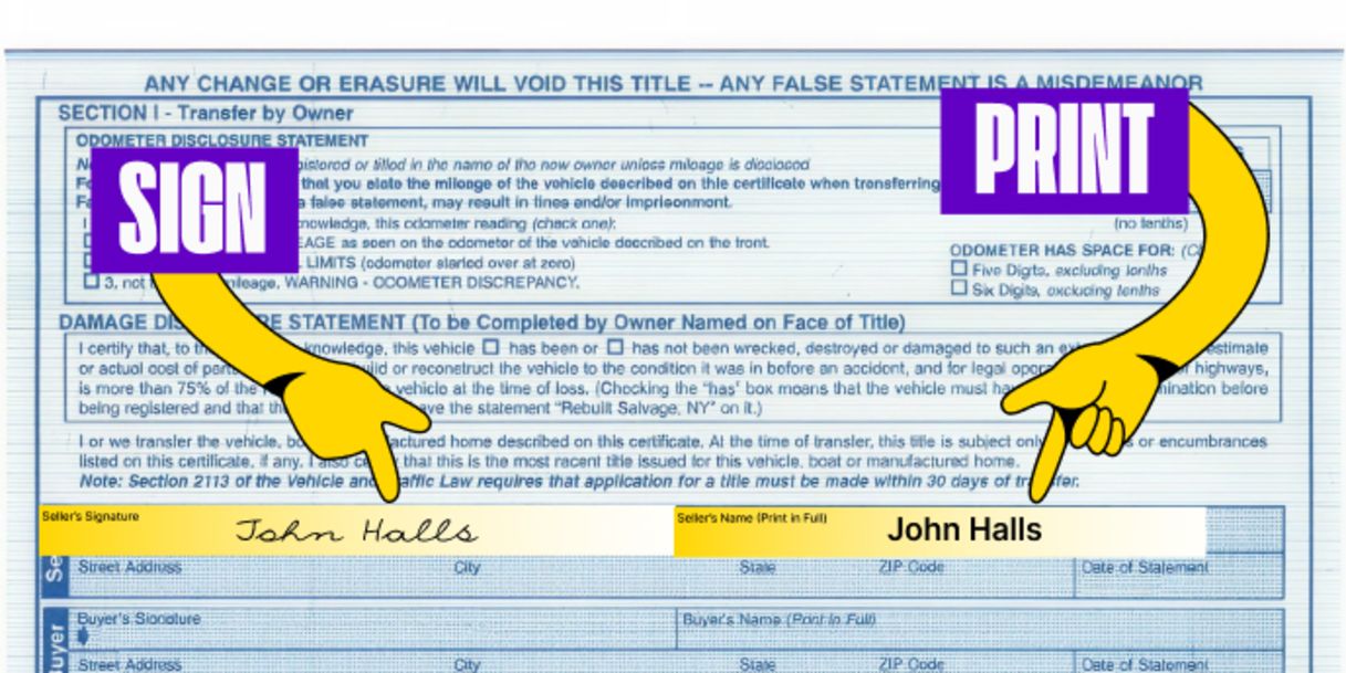 Multiple owners listed? Only one owner must sign.