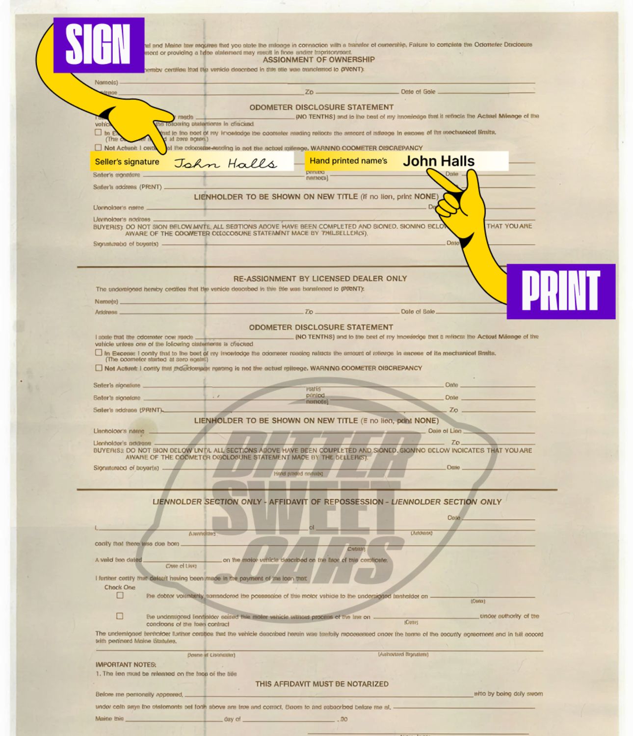 How to Sign Over a Car Title in Maine