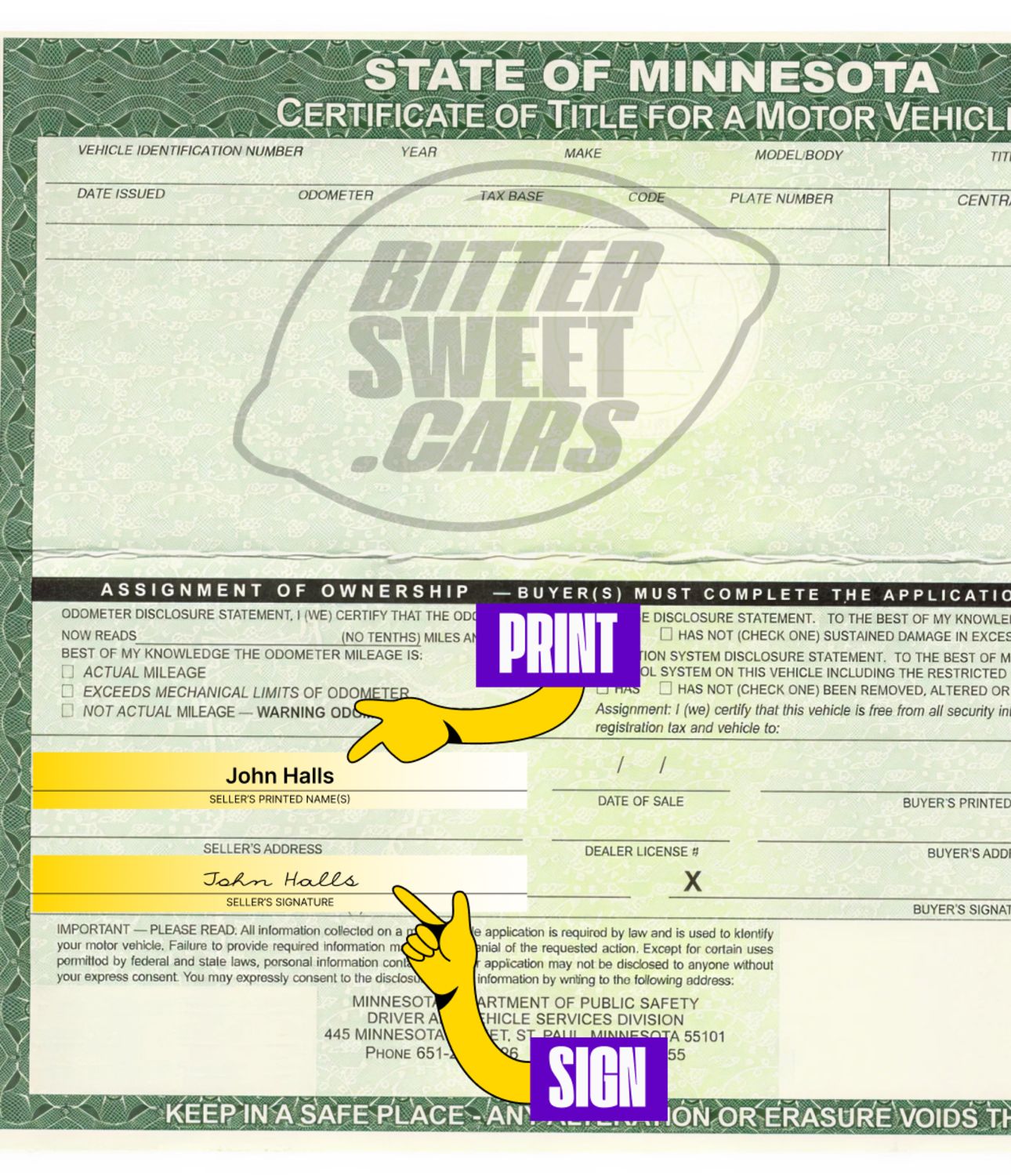 How to Sign Over a Car Title in Minnesota