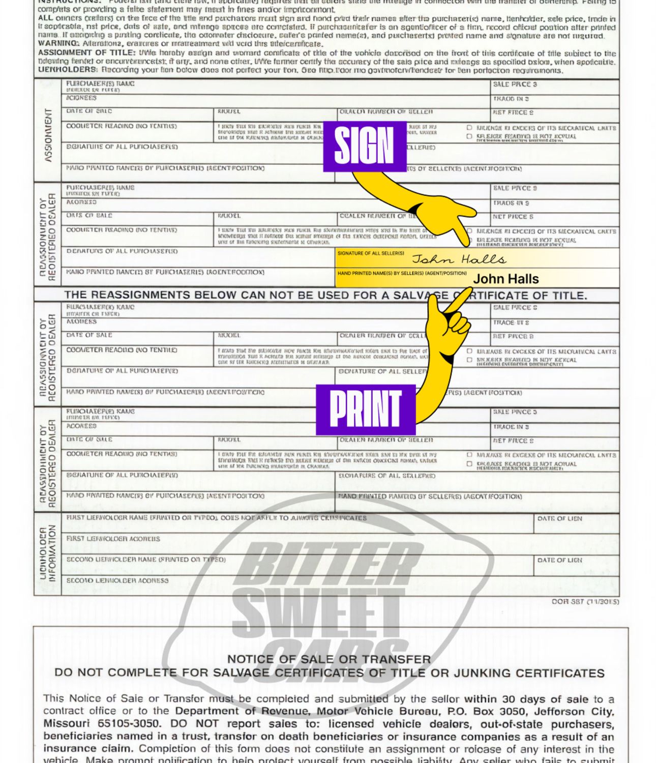 How to Sign Over a Car Title in Missouri