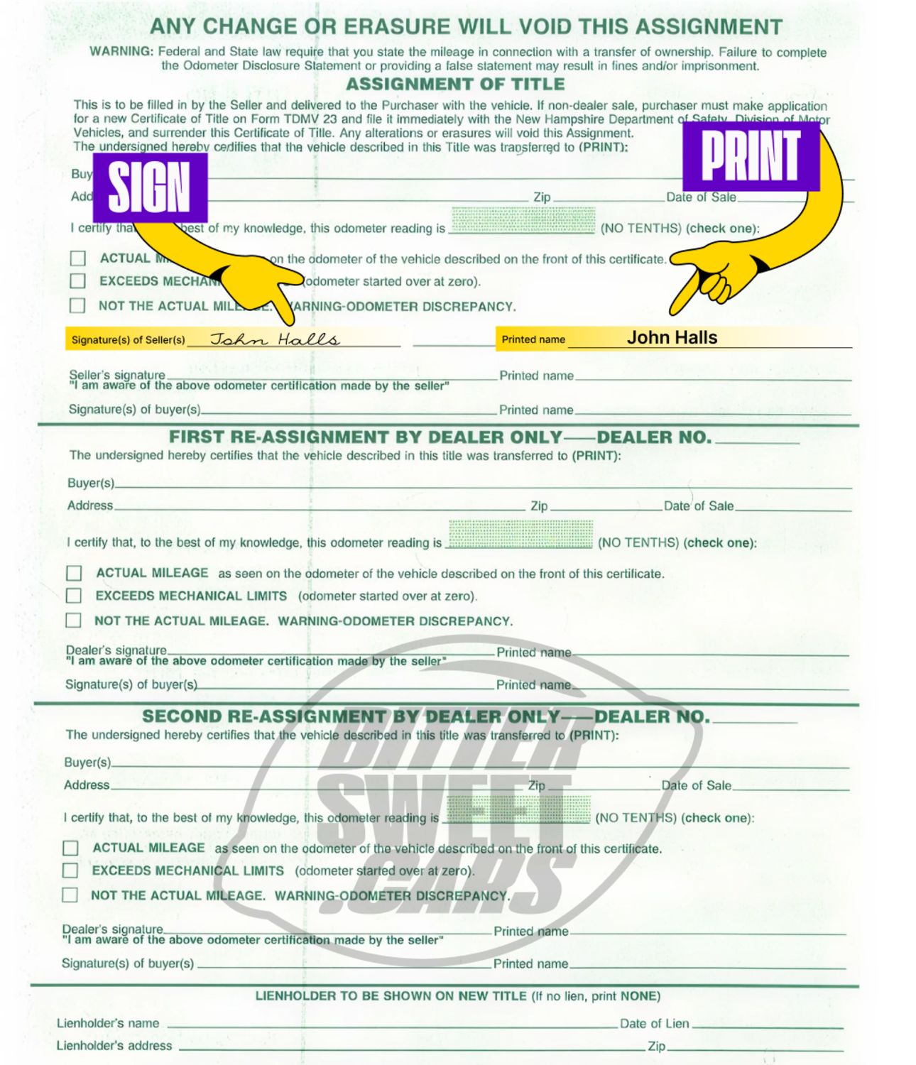 How to Sign Over a Car Title in New Hampshire