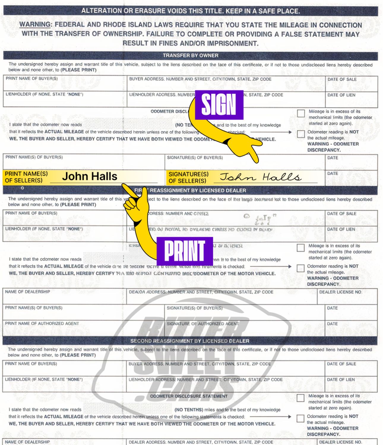 How to Sign Over a Car Title in Rhode Island