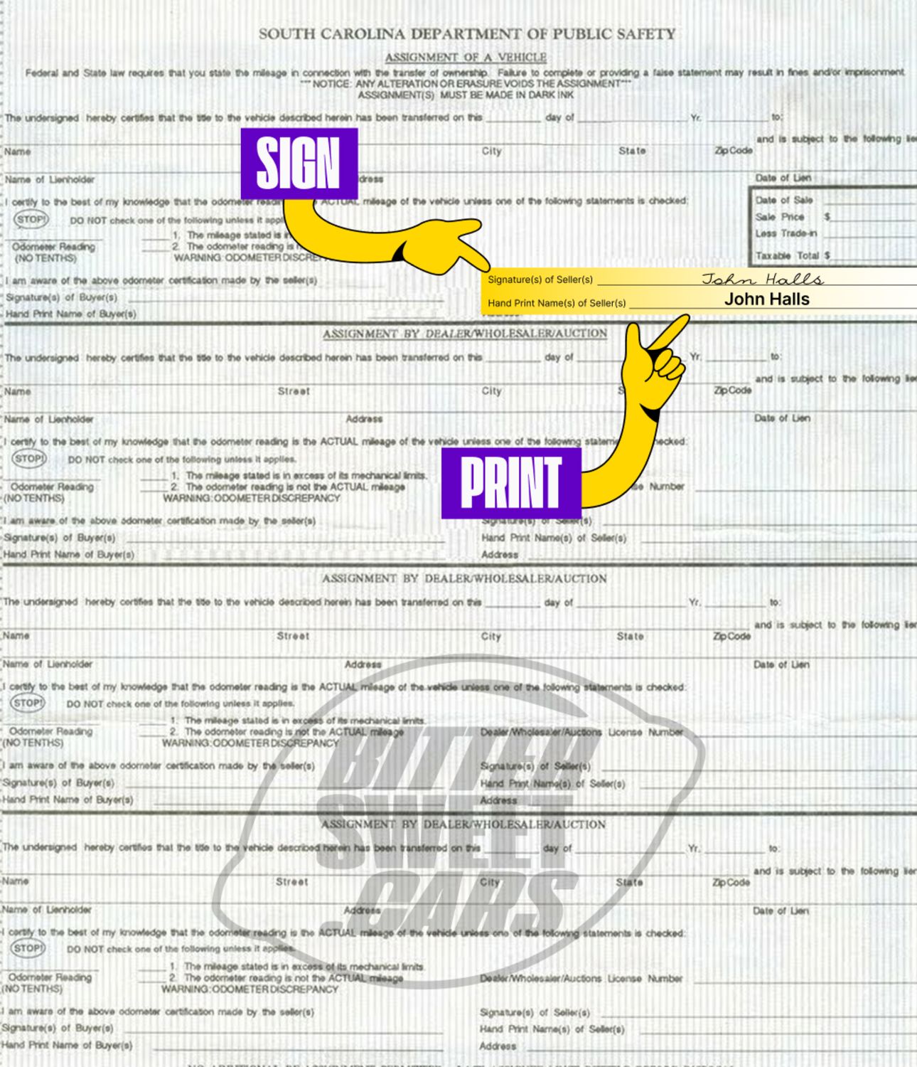 How to Sign Over a Car Title in South Carolina