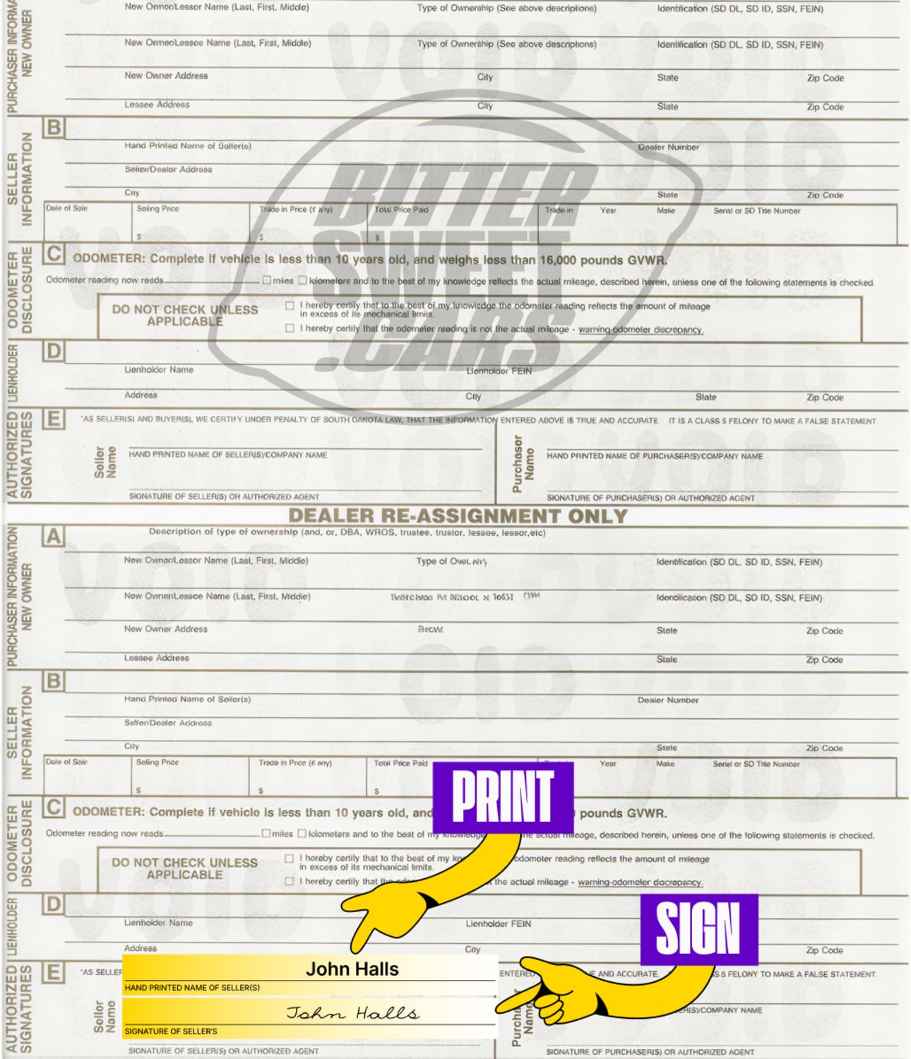 How to Sign Over a Car Title in South Dakota