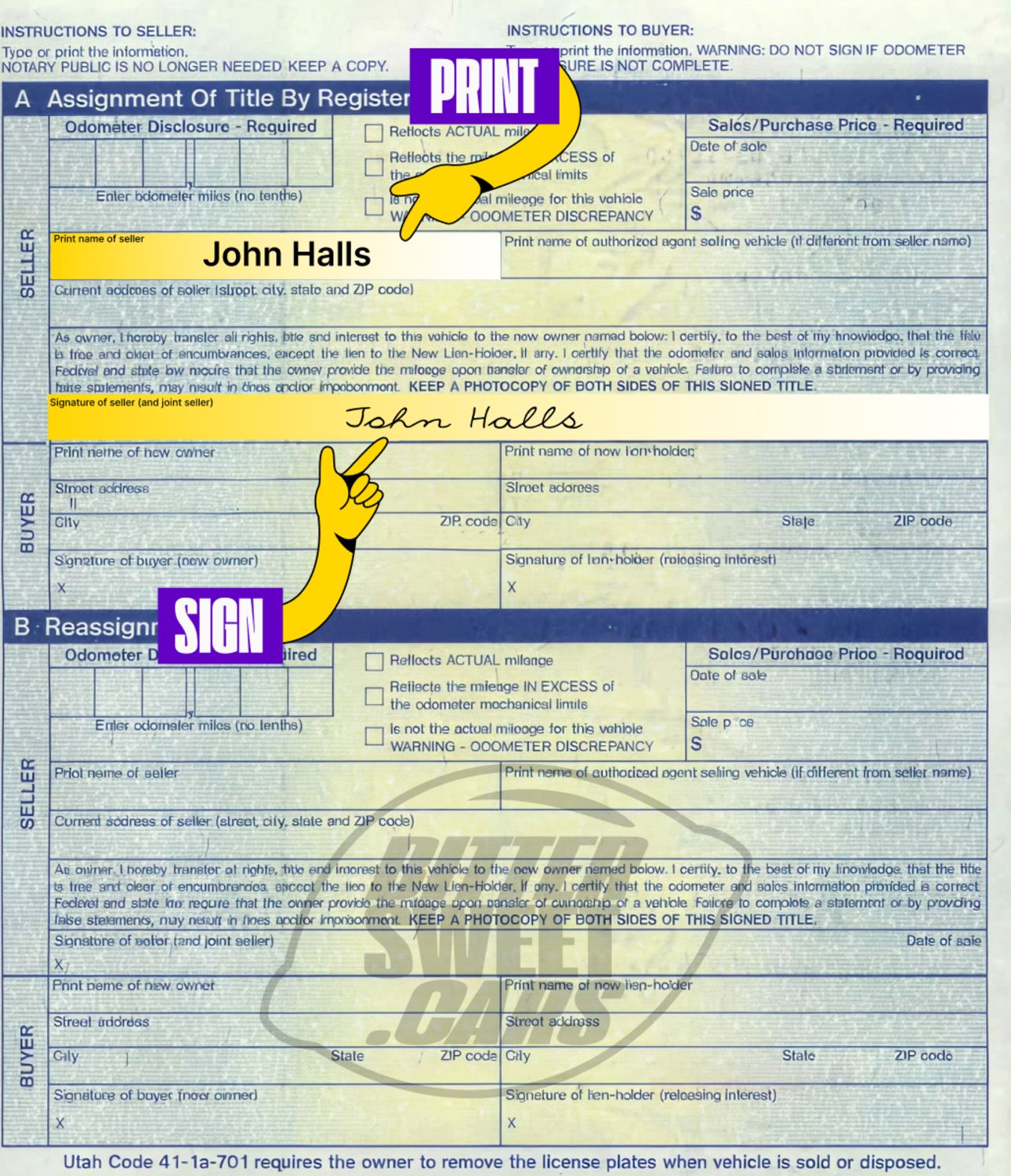 How to Sign Over a Car Title in Utah